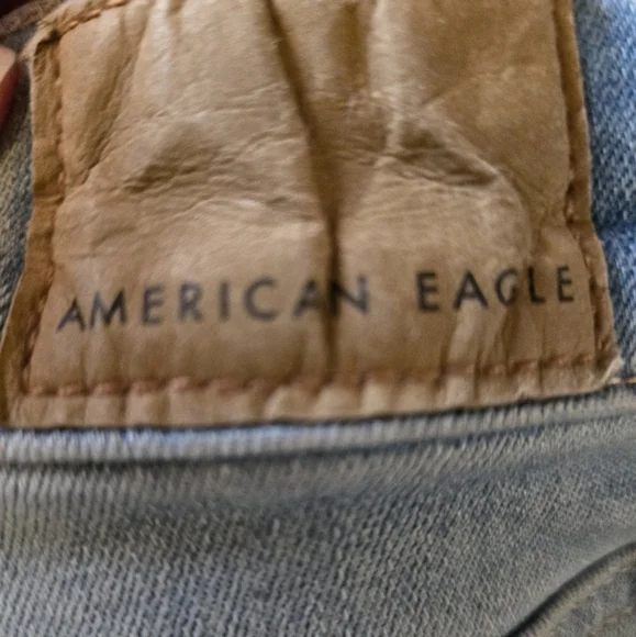 American Eagle Light Blue Denim Jeans high rise skinny jegging size 00 short - Picture 3 of 8